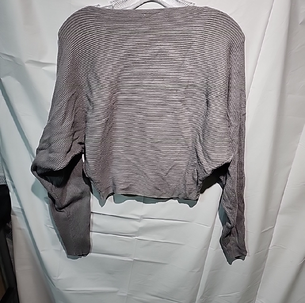 Ardene Gray Ribbed Knit Top